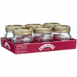 KILNER Genuine Preserve Jar Set Of 6 - 250ml