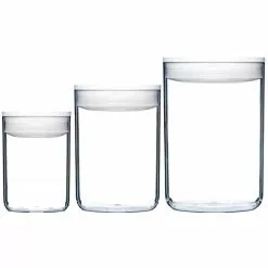 ClickClack Pantry Round Large Set Of 3 - White