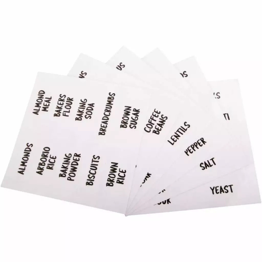 Appetito Clear Pantry Labels - Pack 60