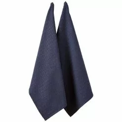 Ladelle Eco Recycled Kitchen Towel Navy - 2 Piece Set
