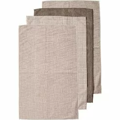 Ladelle Benson Taupe Microfibre 4pk Kitchen Towel