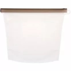 Appetito Silicone Reusable Food Storage Bag 1 Litre 23cm X 17cm - White