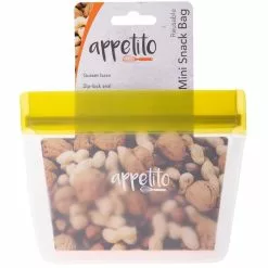 Appetito Reusable Mini Snack Bag - 1 Cup - Green