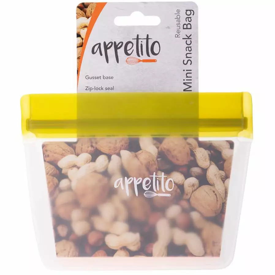 Appetito Reusable Mini Snack Bag - 1 Cup - Green