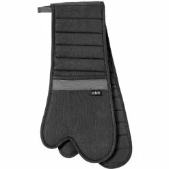 Ladelle Prof. Series III Plain Black Double Oven Mitt