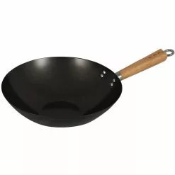 Avanti Non Stick Wok 30cm Carbon Steel/Bamboo Handle