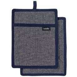 Ladelle Eco Recycled Navy 2pk Pot Holder