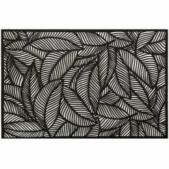 Maxwell And Williams Table Accents Cut-Out Placemat 45x30cm Leaf Black