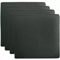 Maxwell And Williams Table Accents Leather Look Cowhide Coaster 10x10cm Set Of 4 Charcoal
