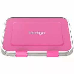 Bentgo Kids Bento Lunch Box Stainless Steel Leak-Resistant - Fuchsia