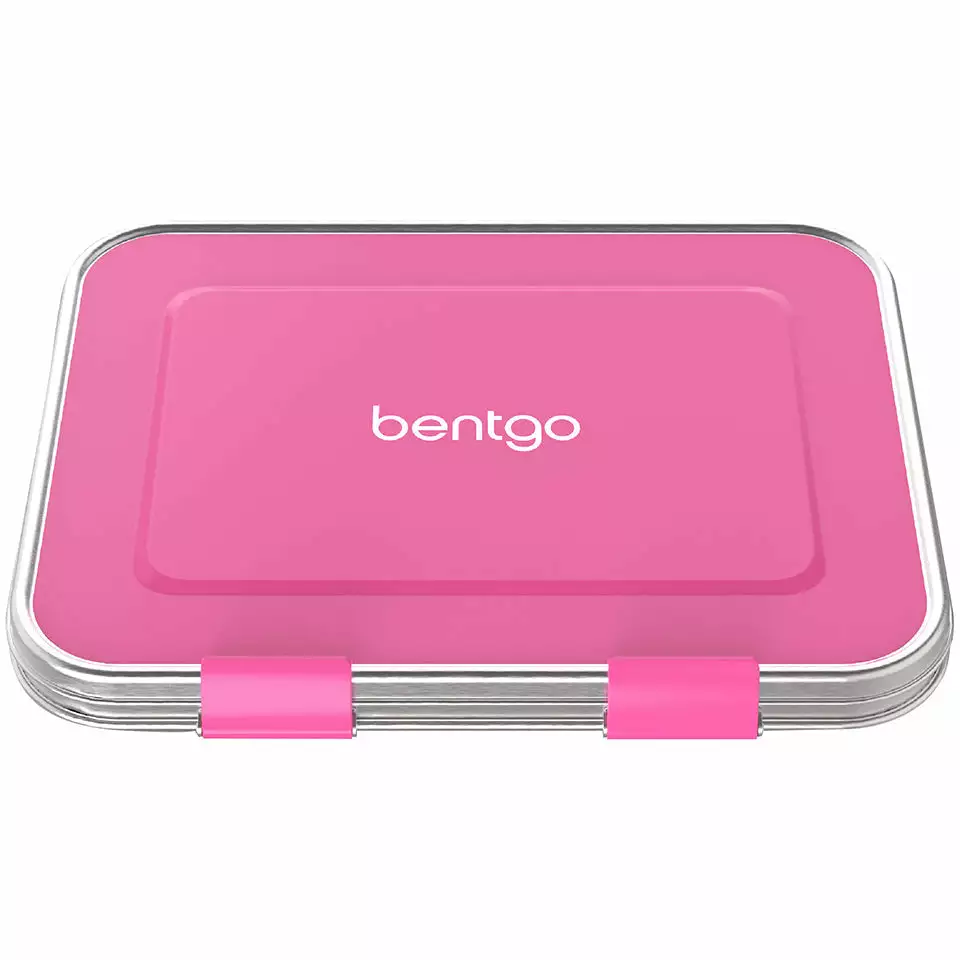Bentgo Kids Bento Lunch Box Stainless Steel Leak-Resistant - Fuchsia