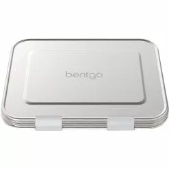 Bentgo Kids Bento Lunch Box Stainless Steel Leak-Resistant - Silver