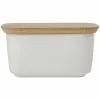 Maxwell And Williams White Basics Butter Dish With Bamboo Lid
