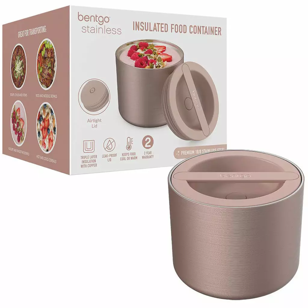 Bentgo Insulated Food Container 560ml Rose Gold
