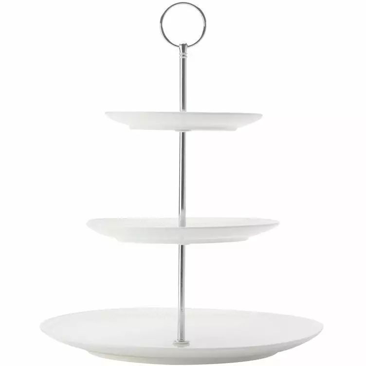 Maxwell And Williams White Basics Diamonds 3-Tier Cake Stand