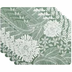 Maxwell And Williams Island Cork Back Placemat 34x26.5cm Set Of 4 Green Gift Boxed