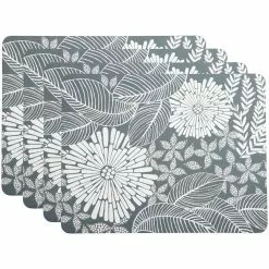 Maxwell And Williams Island Cork Back Placemat 34x26.5cm Set Of 4 Grey Gift Boxed