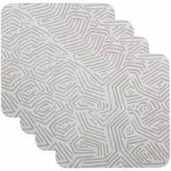 Maxwell And Williams Ripple Cork Back Coaster 10.5cm Set Of 4 Gift Boxed