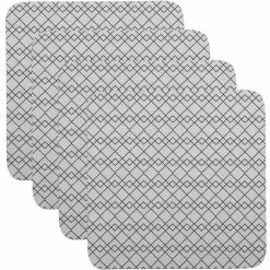 Maxwell And Williams Semaphore Cork Back Coaster 10.5cm Set Of 4 Gift Boxed