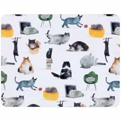 Maxwell And Williams Marc Martin Feline Friends Cork Back Placemat 34x26.5cm Set Of 4
