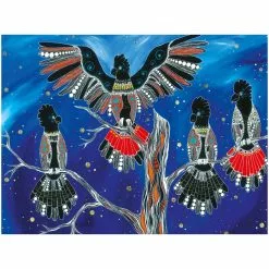 Maxwell And Williams Melanie Hava Jugaig-bana-wabu Tea Towel 50x70cm Black Coc