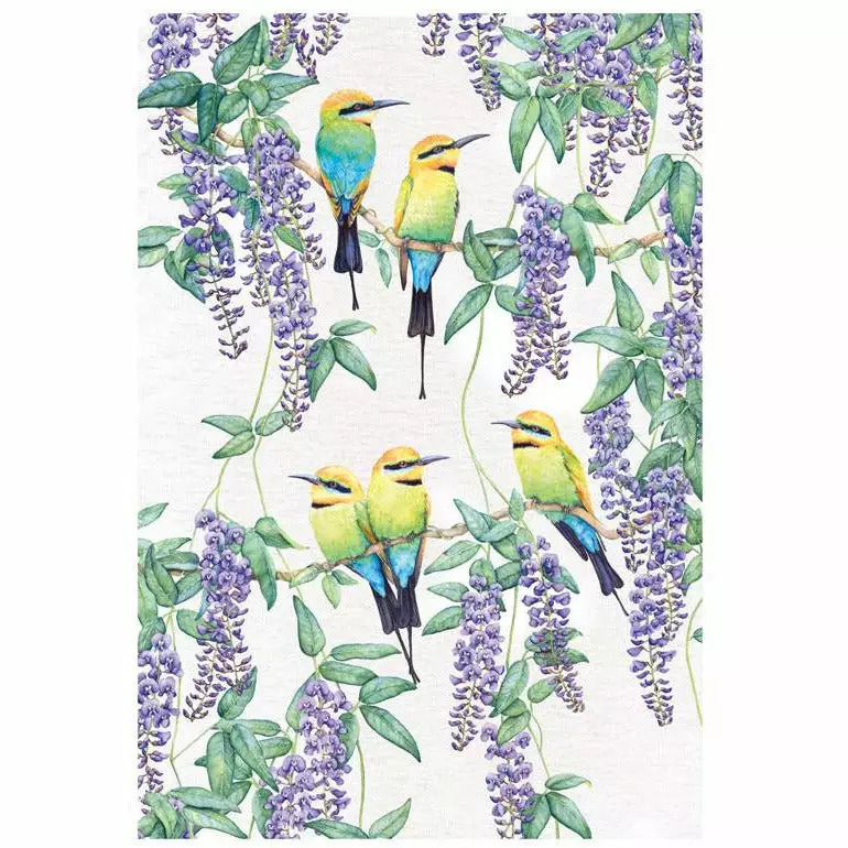 Maxwell And Williams Royal Botanic Gardens - Garden Friends Tea Towel Rainbow Bee-Eater