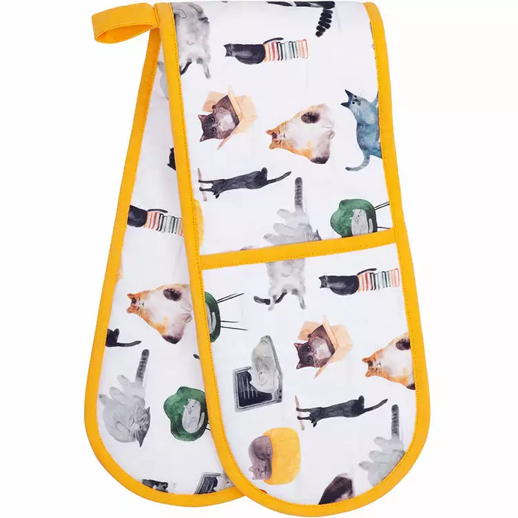 Maxwell And Williams Marc Martin Feline Friends Double Oven Glove