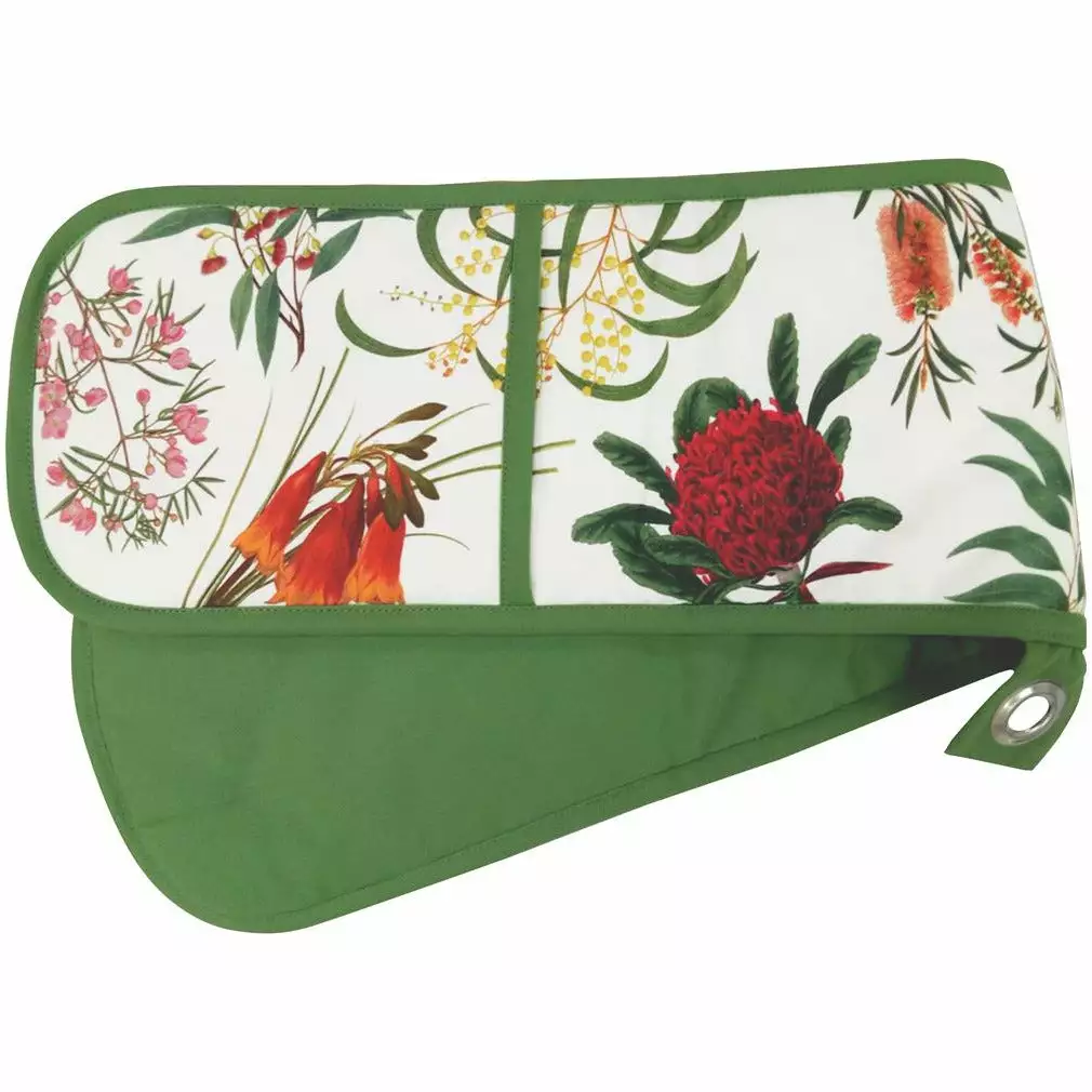 Maxwell And Williams Royal Botanic Garden Double Oven Glove - Green
