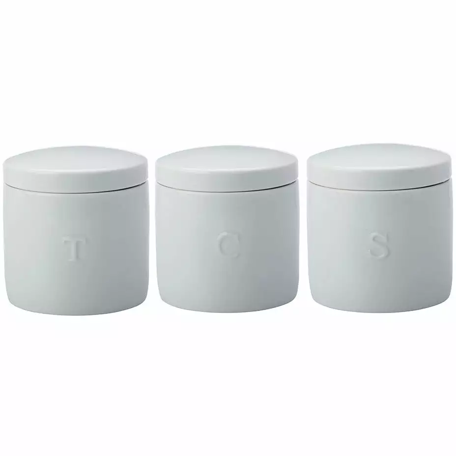 Maxwell And Williams Epicurious Canister 600ml Set Of 3 White Gift Boxed