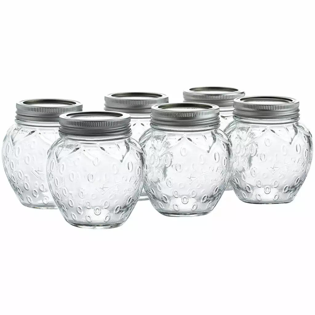KILNER Strawberry Preserve Jar Set Of 6 400ml