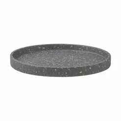 Maxwell And Williams Livvi Terrazzo Round Serving Tray 36cm Charcoal Gift Boxed