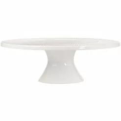 Maxwell And Williams White Basics Diamonds Footed Cake Stand 25cm Gift Boxed