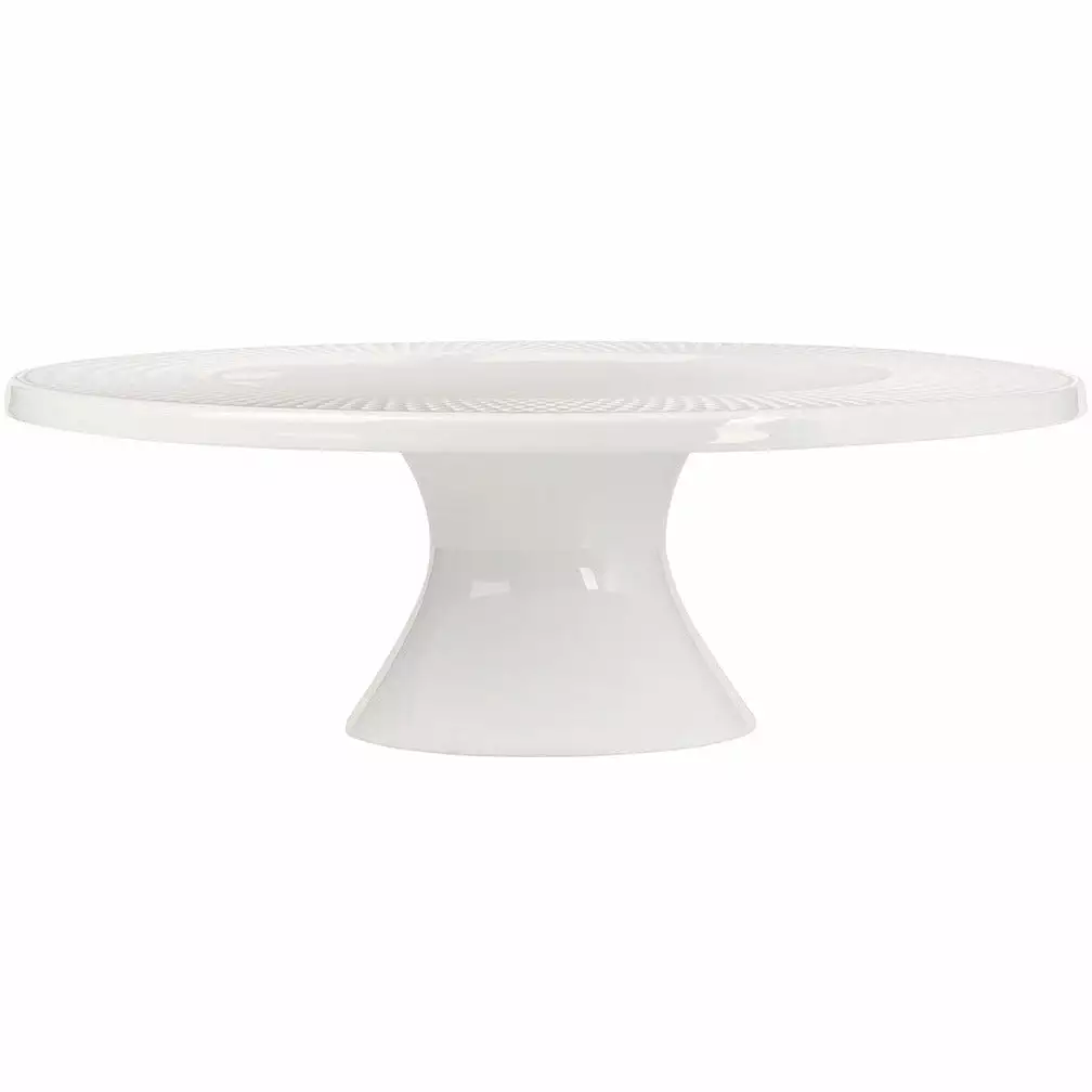Maxwell And Williams White Basics Diamonds Footed Cake Stand 25cm Gift Boxed