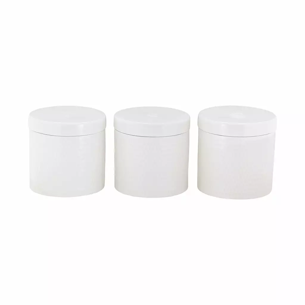 Maxwell And Williams White Basics Diamonds Canister 600ML Set Of 3 Gift Boxed