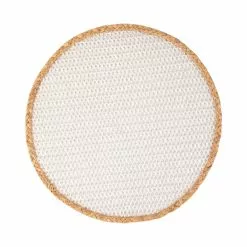 Maxwell And Williams Table Accents Placemat 38cm Round White Natural