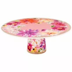 Maxwell And Williams Teas And Cs Dahlia Daze Footed Cake Stand 28cm Pink Gift Boxed