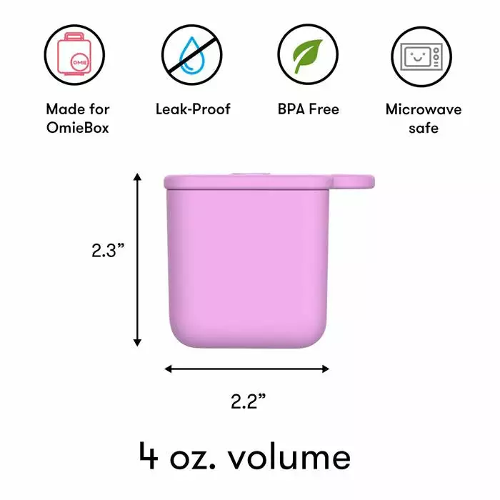 Omie OmieDip Silicone Dip Containers Set 2 Pink Teal - Image 4