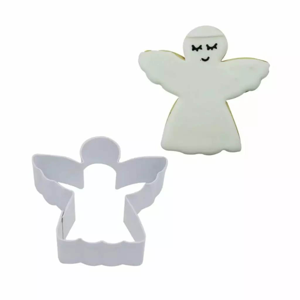 R And M Angel Cookie Cutter 7.75cm White