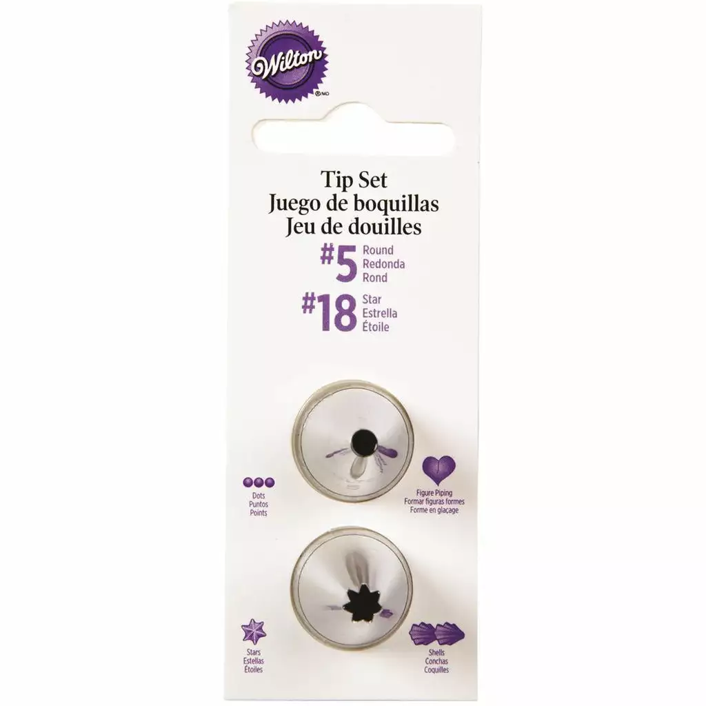 Wilton Round And Star Tip Set - #5 And #18
