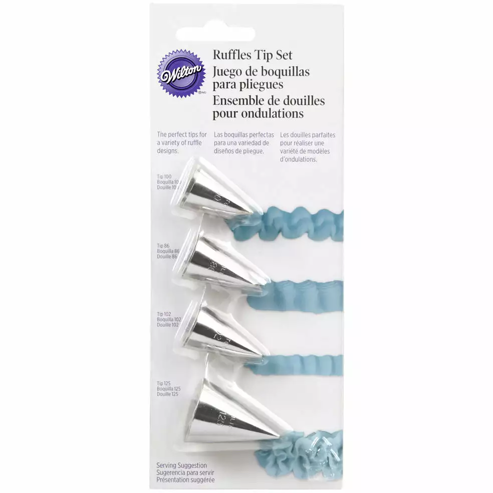 Wilton 4 Piece Ruffles Tip Set