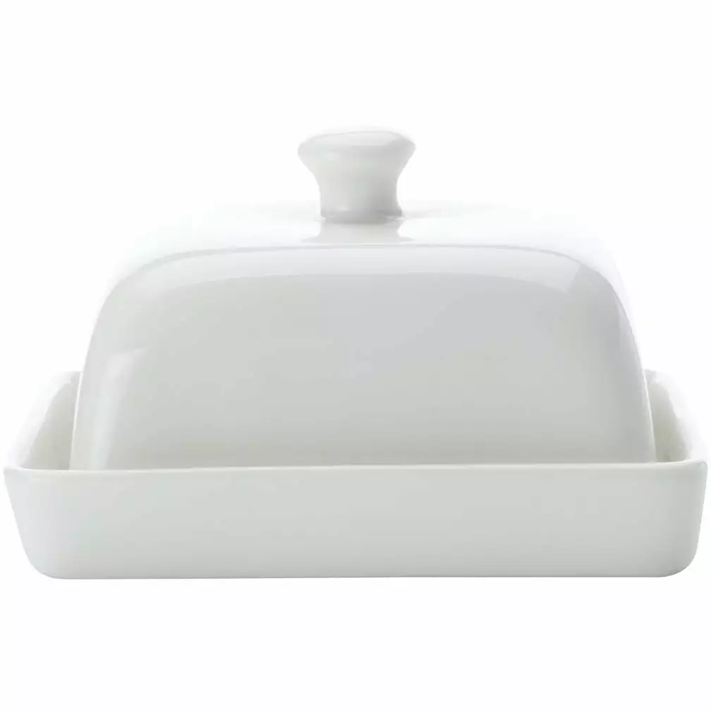 Maxwell And Williams White Basics Rectangular Butter Dish 15cm